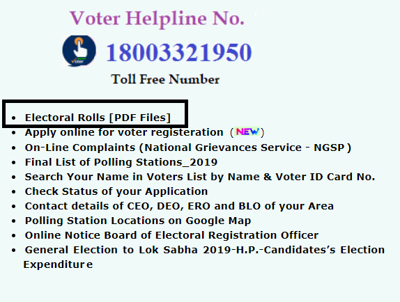 Himachal Nic Electoral Rolls PDF Link