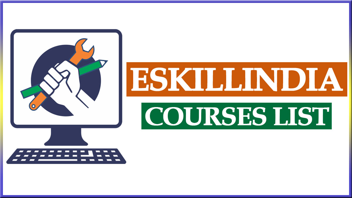 eSkillindia Courses List 2023-24| Free Online NSDC Certificate Courses
