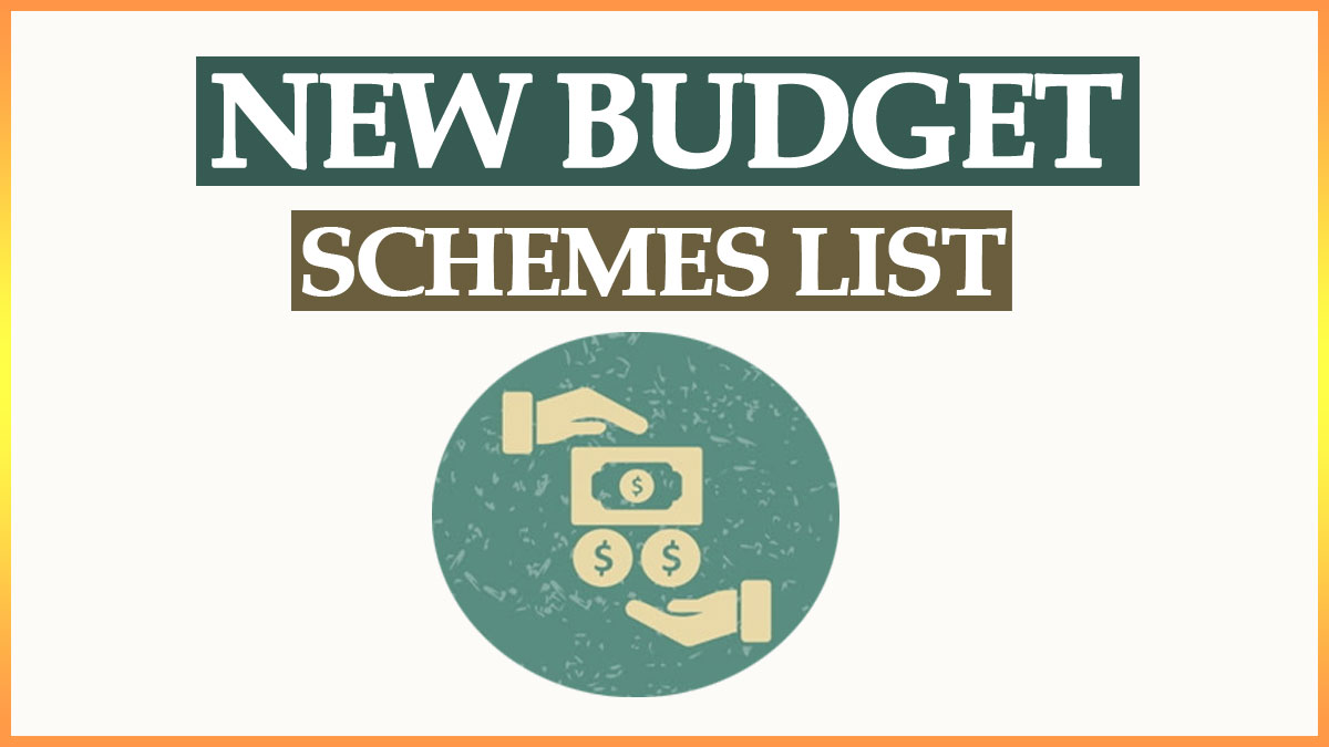 List of New Union Budget Schemes