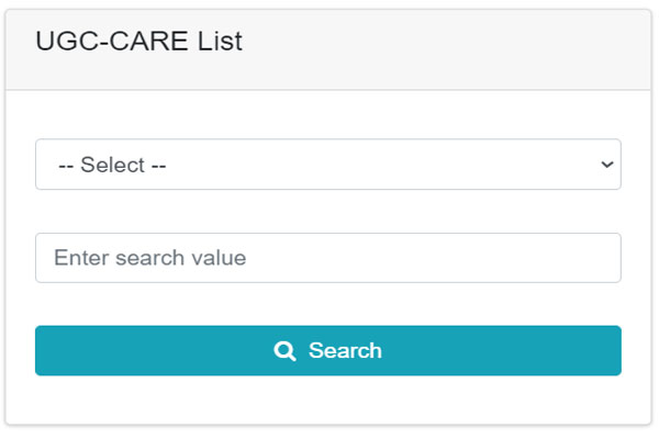 Search UGC CARE List 