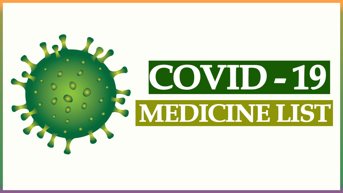 Corona Medicine Name List PDF | Covid Medicine List