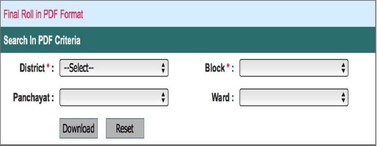 Bihar Panchayat Election Voter List 2024 PDF Download