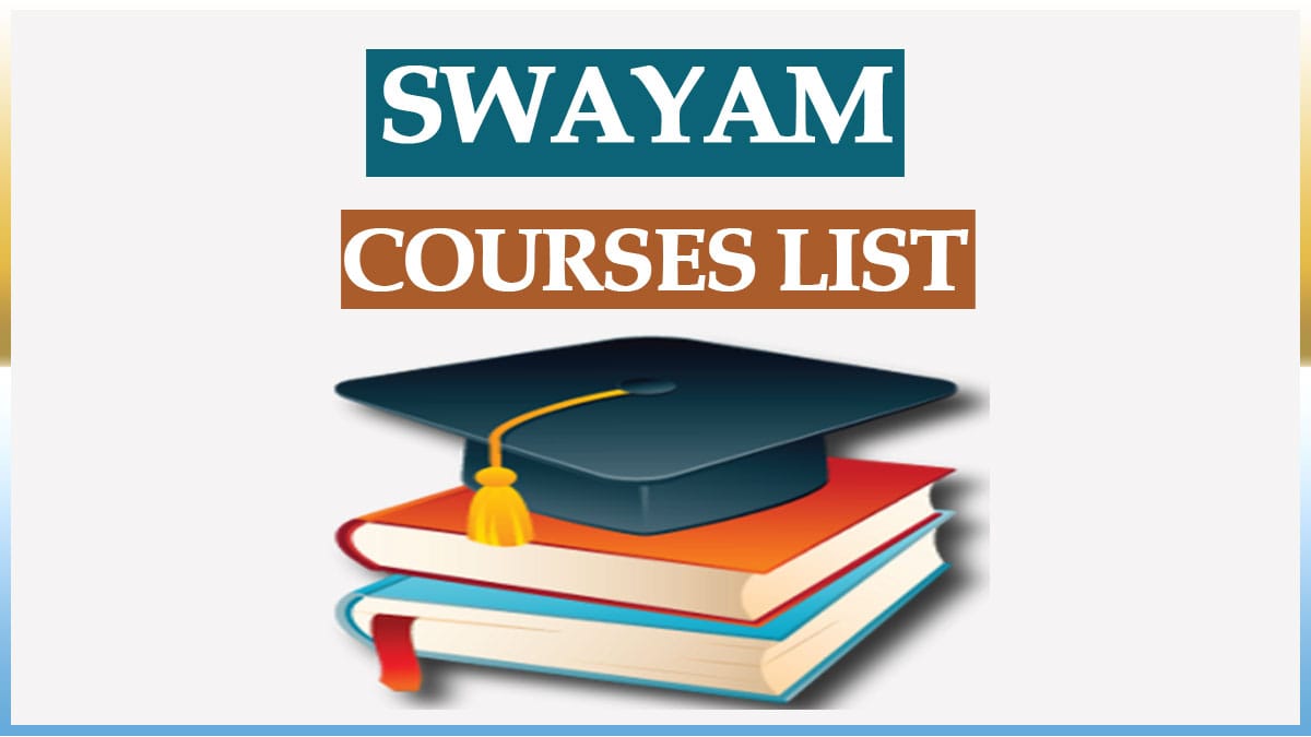 SWAYAM Courses List