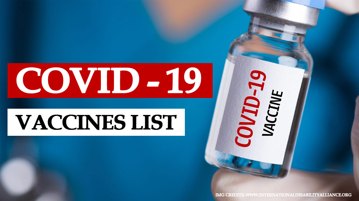 COVID 19 Vaccine List 2021 Worldwide | WHO Approved COVID Vaccines List PDF