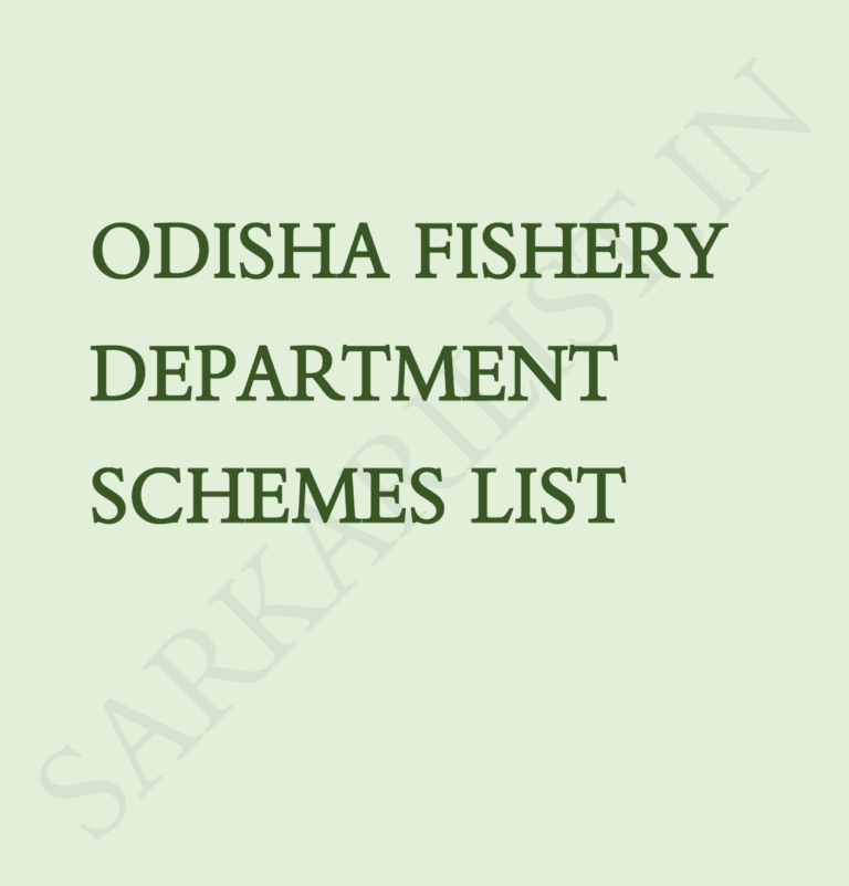 Odisha Fishery Department Schemes List 2024 Fisheries Welfare Schemes