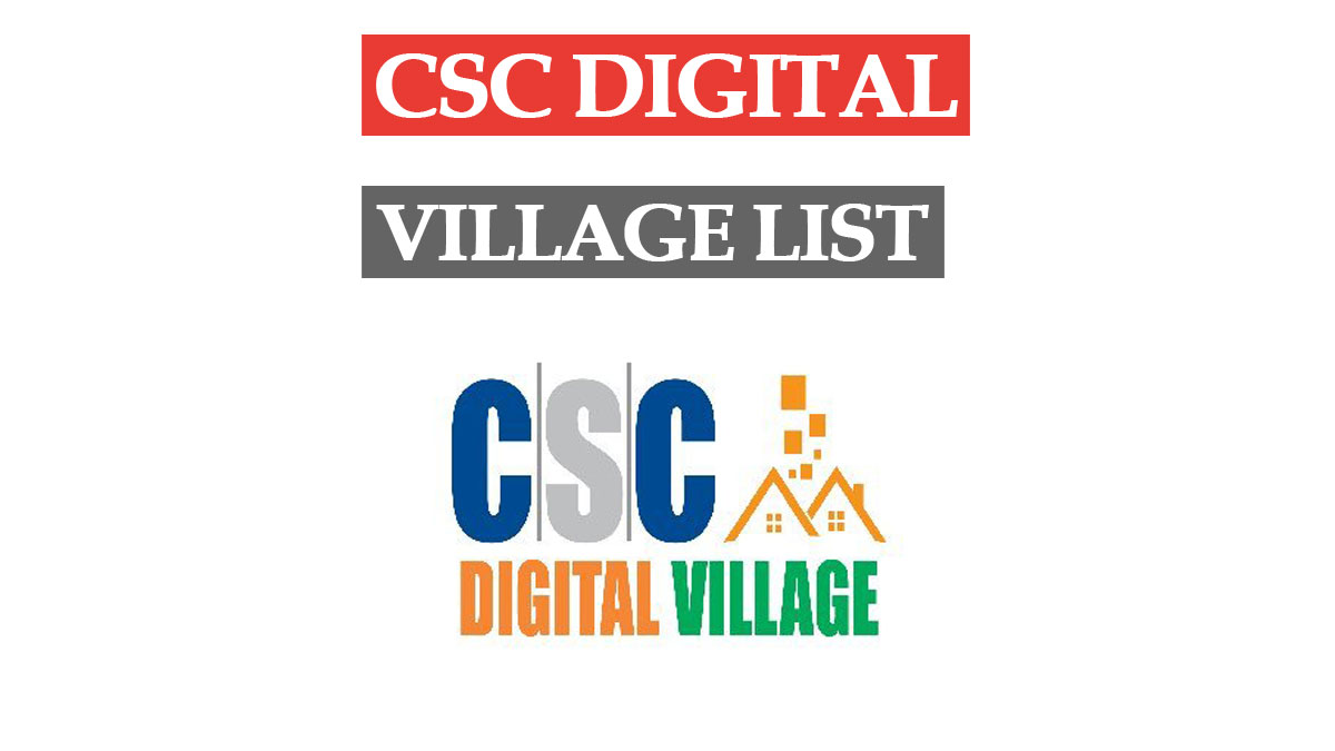 CSC Digital Village VLE List 2022 |  SCS Digi Gaon Services List