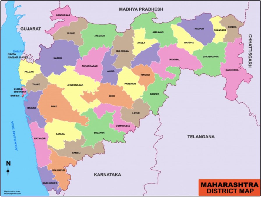 Maharashtra District List Map