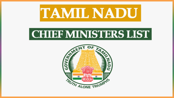 Tamil Nadu Chief Ministers List 1947 To 2024 PDF Download