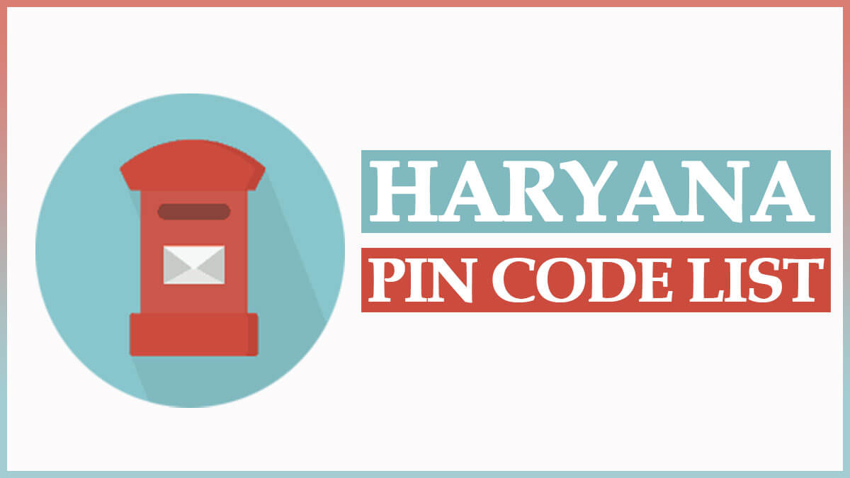 Haryana District Pin Code List PDF