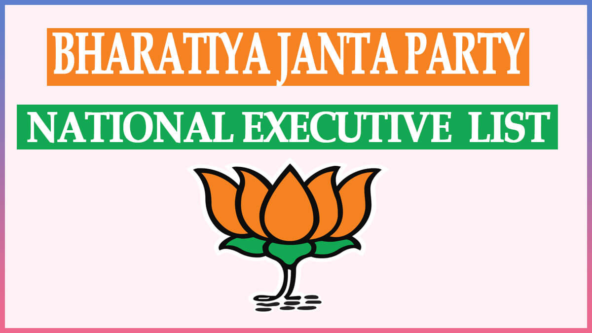 List of BJP New National Executive Committee Members PDF