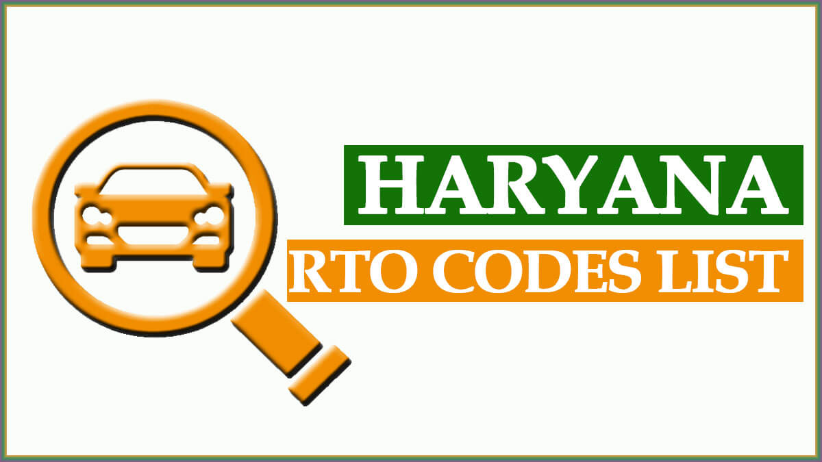Haryana RTO Code List 2023 with City Name