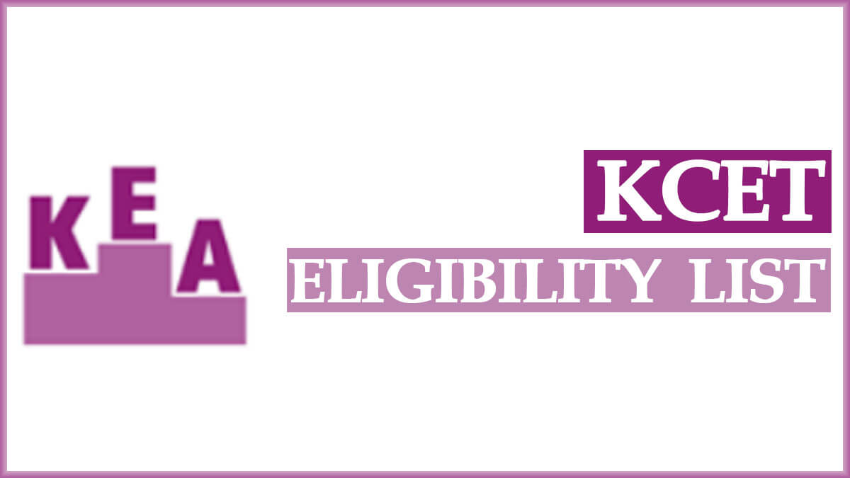 KCET Eligibility List