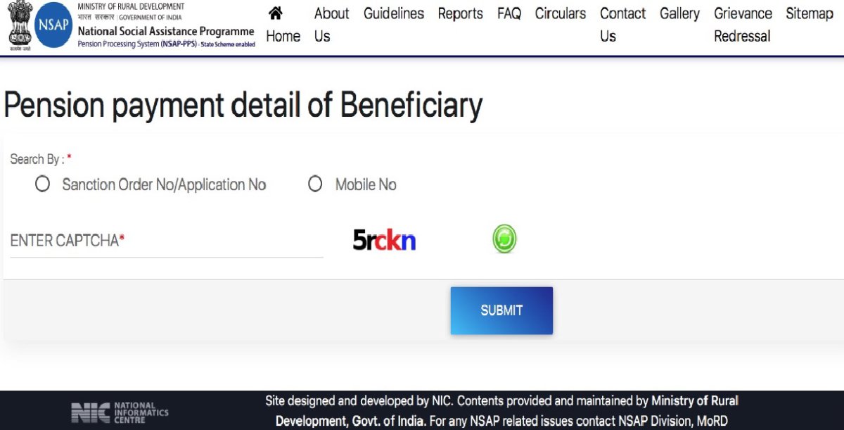 Search nsap.nic.in New List of Pension Beneficiary