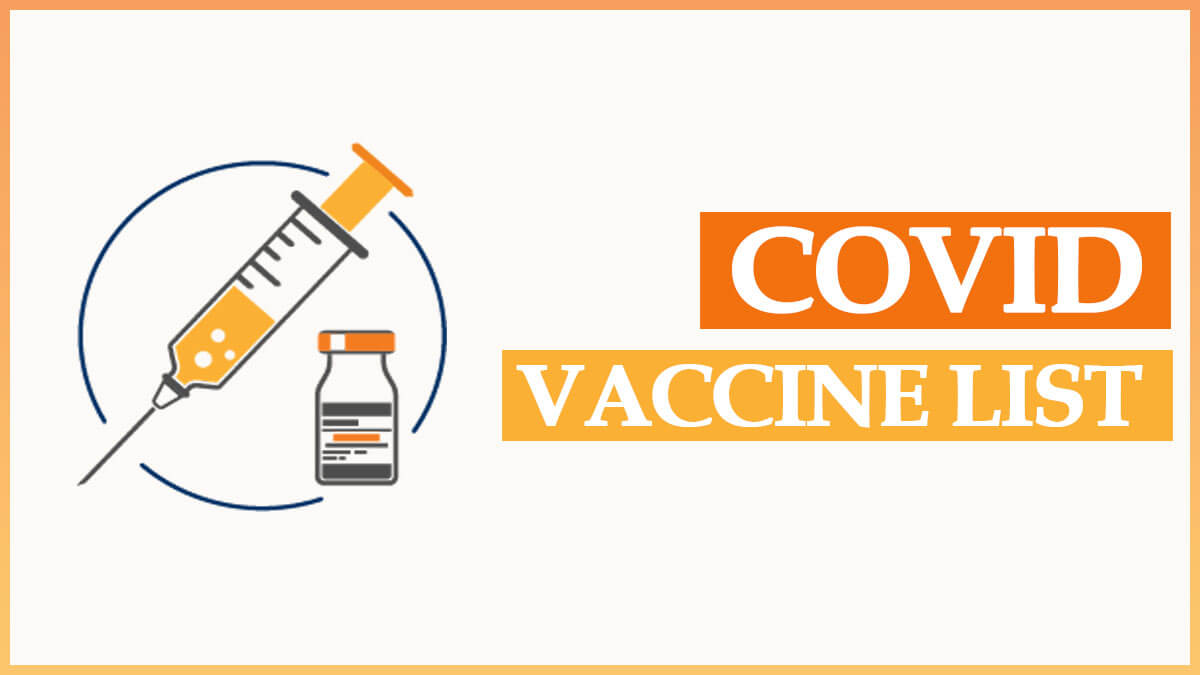 COVID 19 Vaccine Name List | Coronavirus Approved Vaccines List Worldwide
