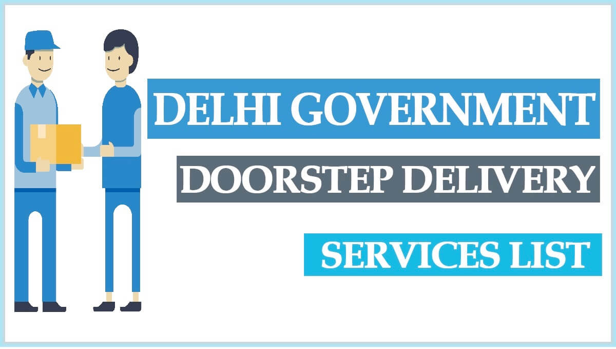 Delhi government Doorstep Service List