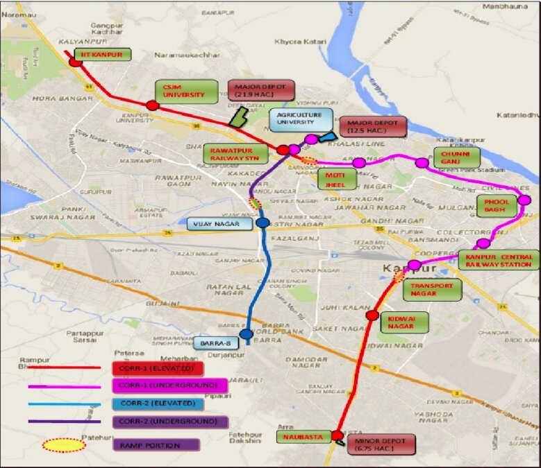 Kanpur Metro Map