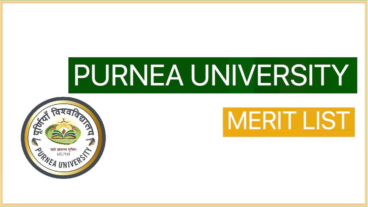 Purnea University Merit List 2024