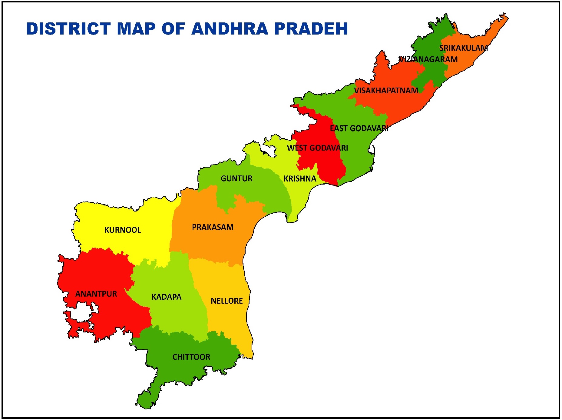 Ap New Districts List 2024 Andhra Pradesh Map PDF