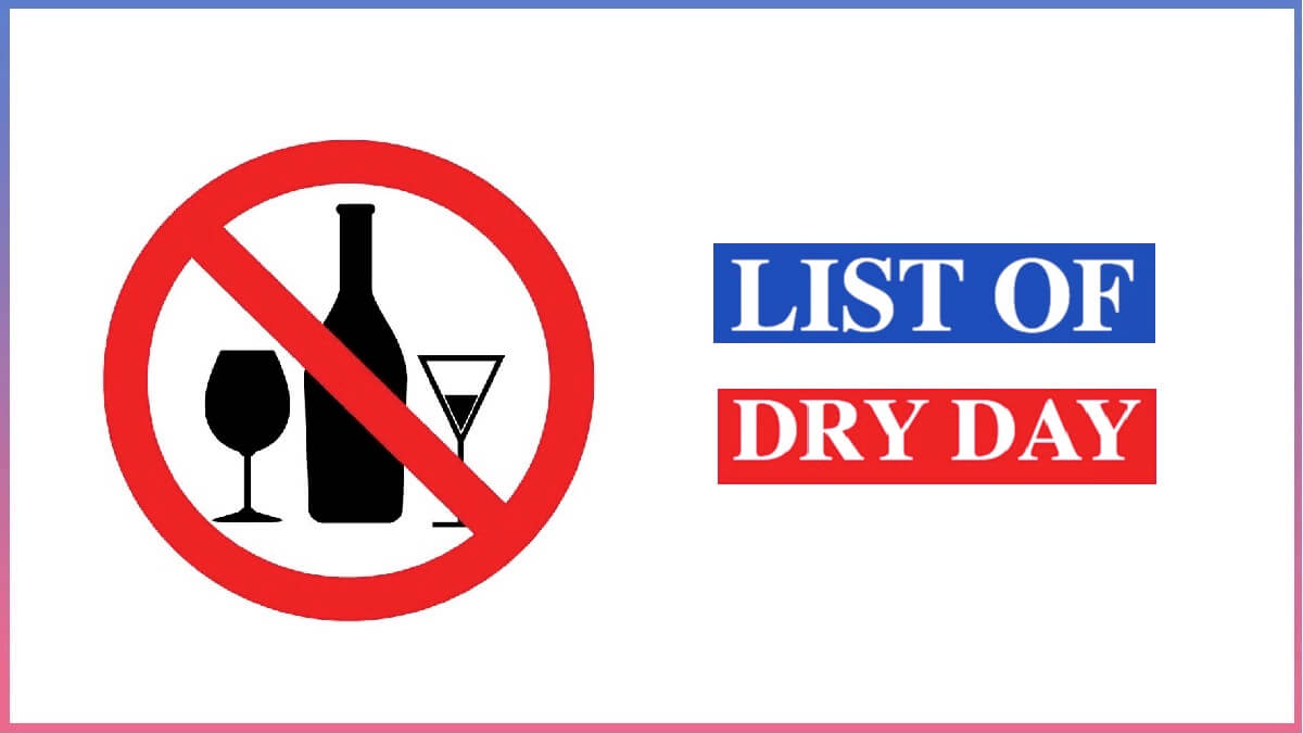 Dry Day List 2022 in India