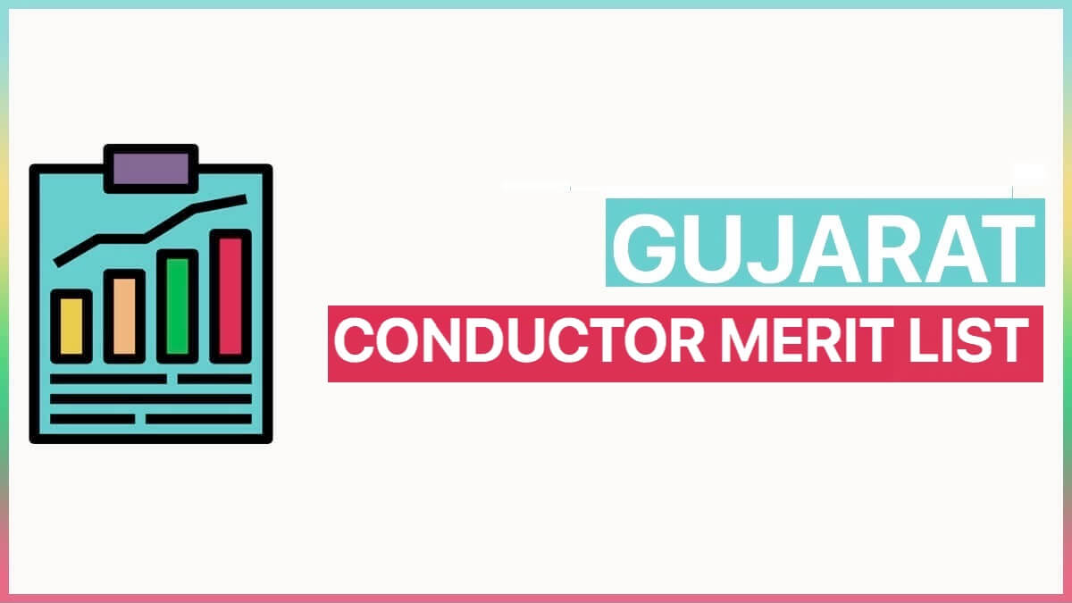 GSRTC Conductor Merit List 2023 PDF