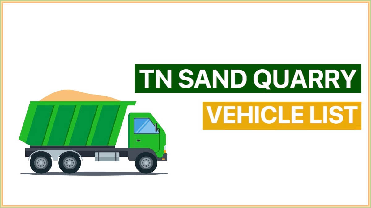 Tamil Nadu Sand Quarry List of Beneficiary Vehicle 2024