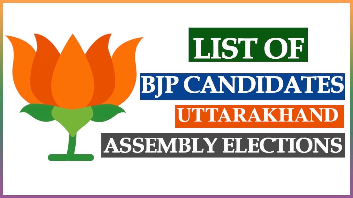 BJP Candidate List 2022 Uttarakhand