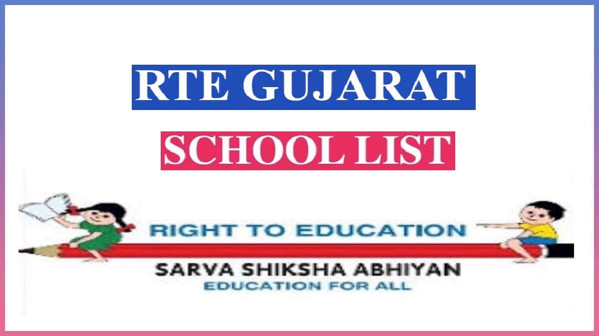 RTE Gujarat School List District Wise