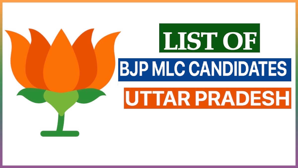 BJP MLC Candidate List UP 2022