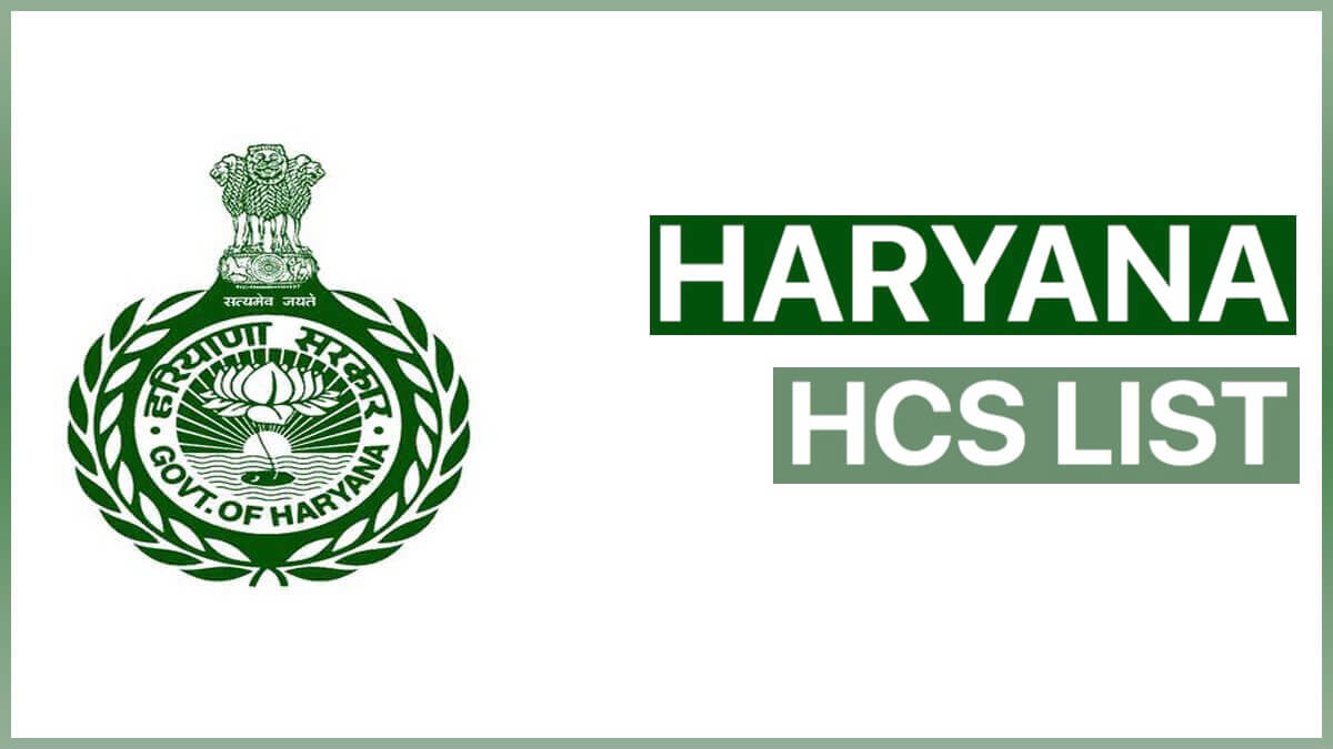 HCS List Haryana