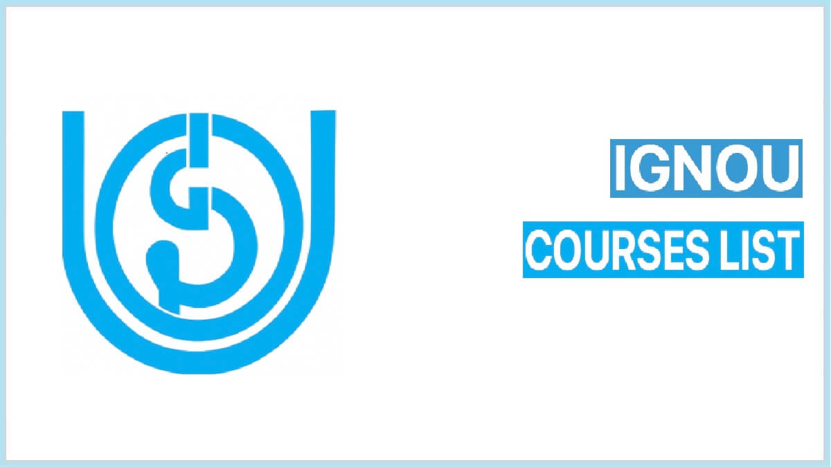 IGNOU Courses List 2023 PDF Download