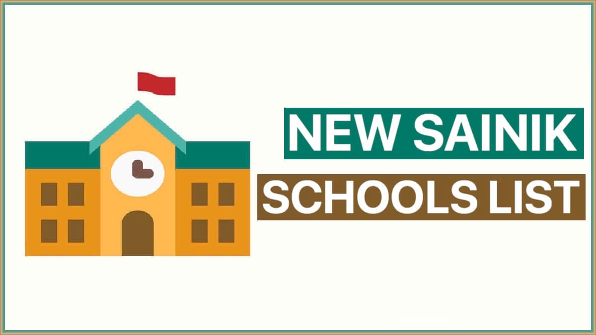 New Sainik School List 2022