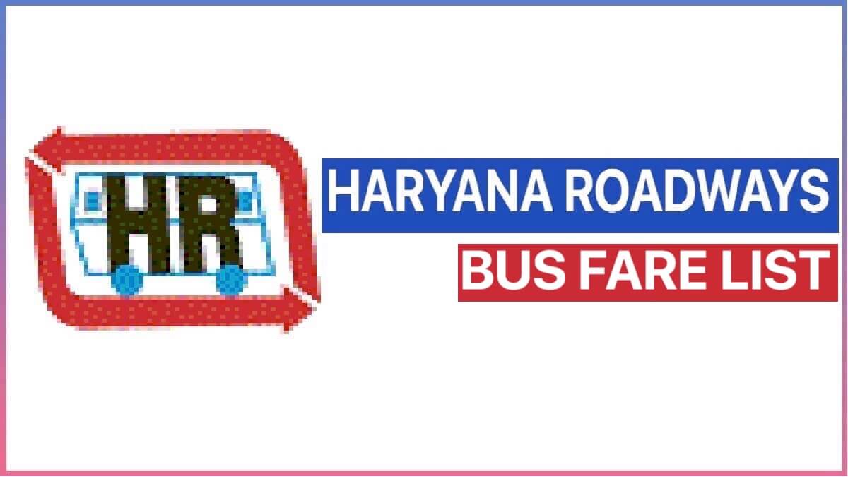 Haryana Roadways Bus Fare List 2022