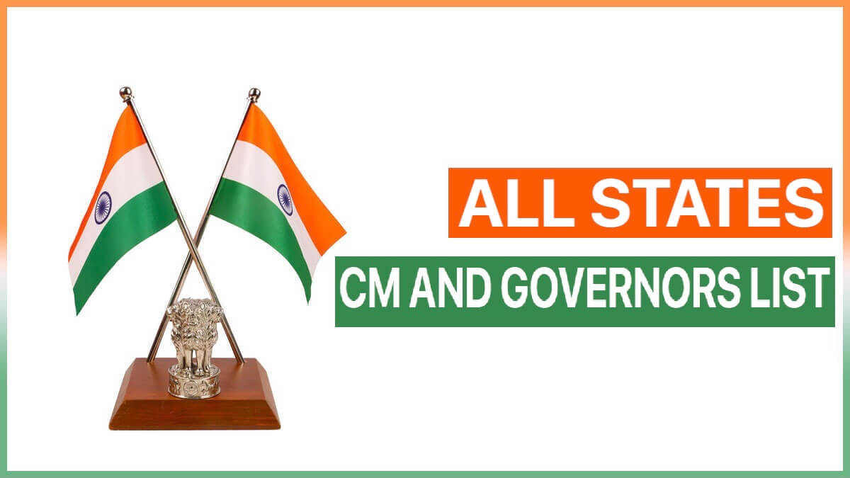 State Wise CM and Governor List