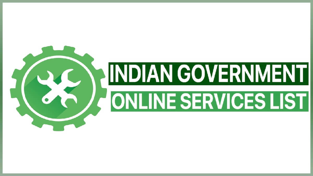 Indian Government Online Services List