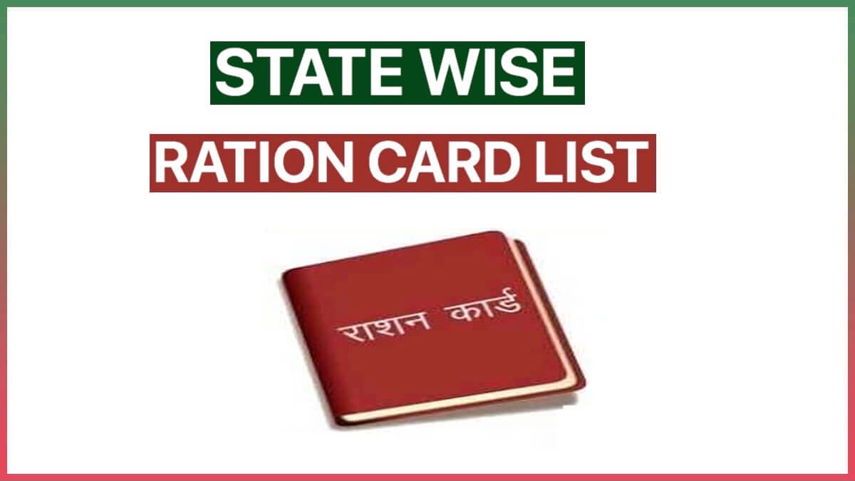 New Ration Card List 2023 State Wise