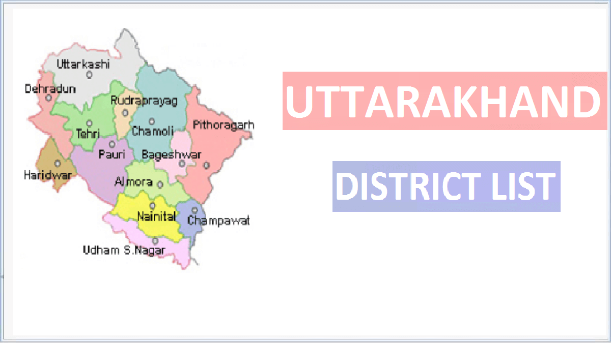 Uttarakhand District List with New Proposed Districts 2023
