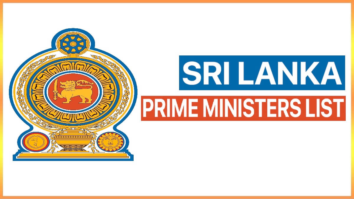 Sri Lanka Prime Ministers List