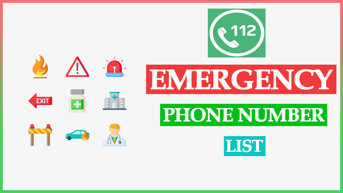 Emergency Phone Number List in India PDF 2023