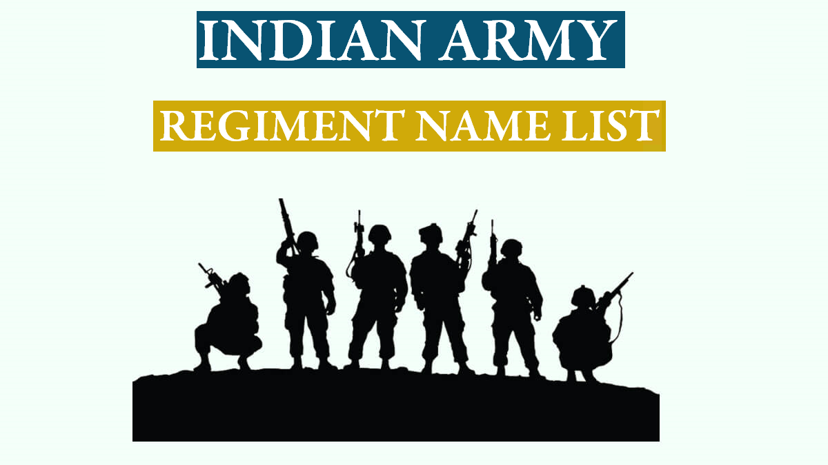 Indian Army Regiment Name List 2023 with all details