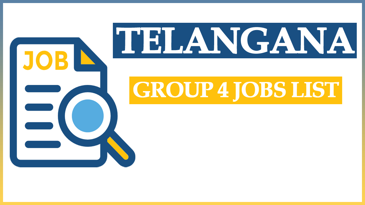 TSPSC Group 4 jobs List in Telangana 2023 | Salary and Job Profile