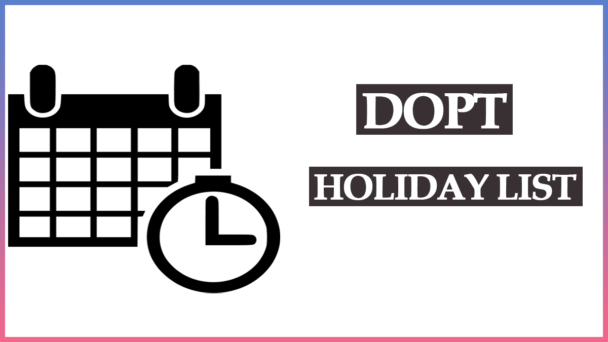 DoPT Holiday List 2024 PDF Download - Department of Personnel and Training