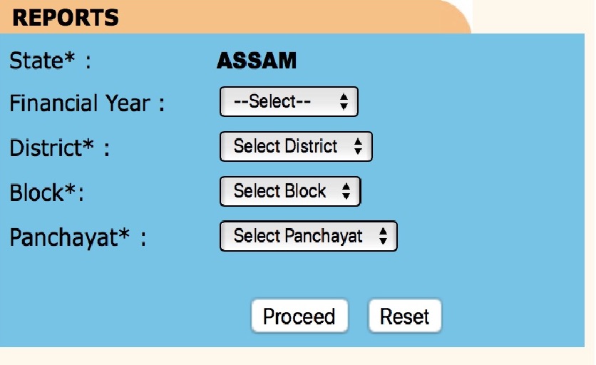 Search MGNREGA Job Card Assam List 