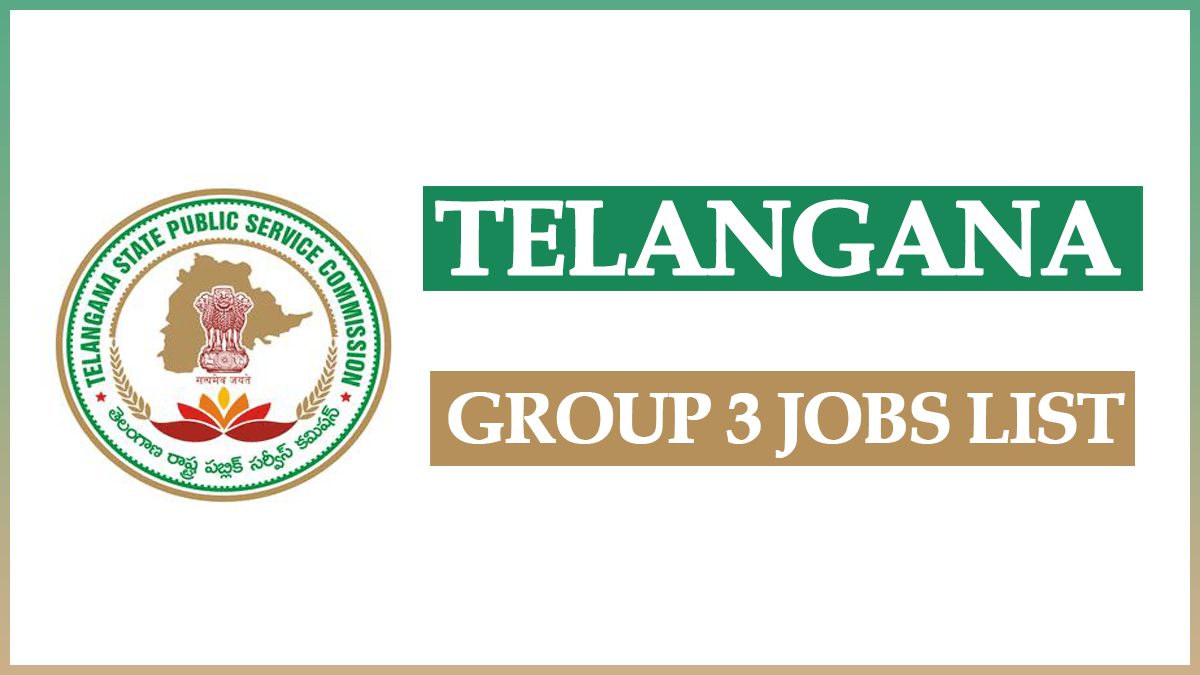 Group 3 Jobs List in Telangana