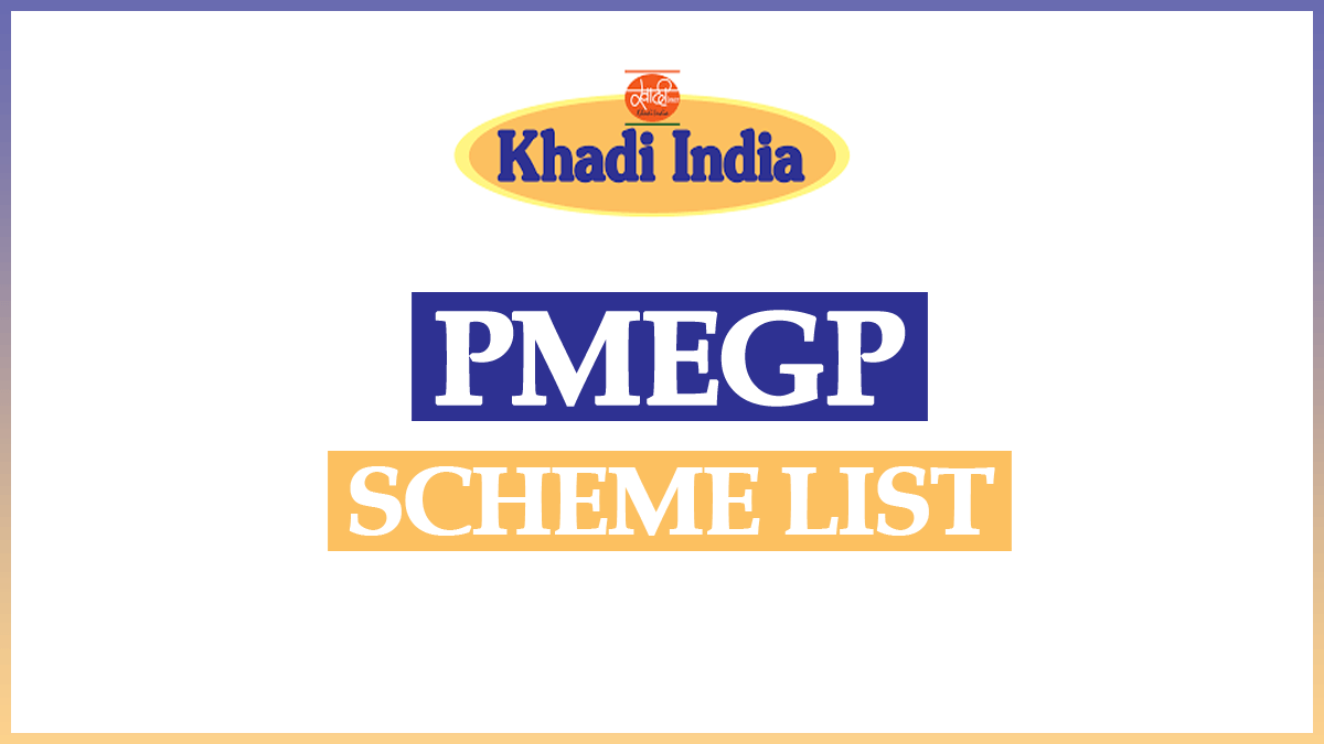 PMEGP Scheme List 2023 Pdf