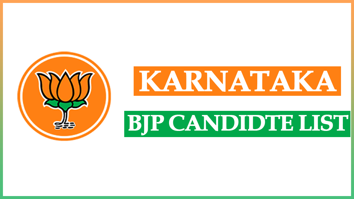 BJP Candidate List 2023 Karnataka PDF