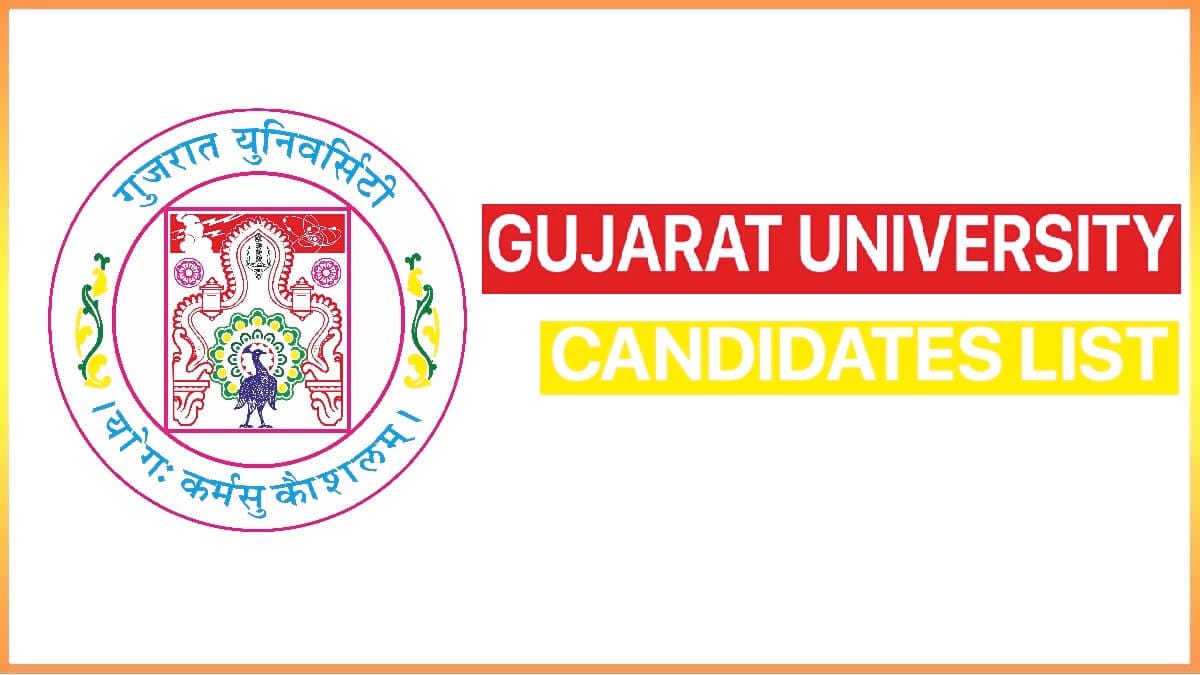 Gujarat University candidate list