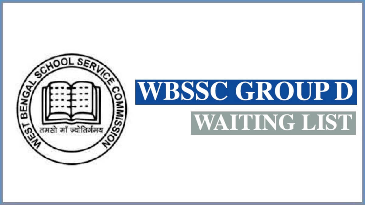 WBSSC Group D Waiting List PDF