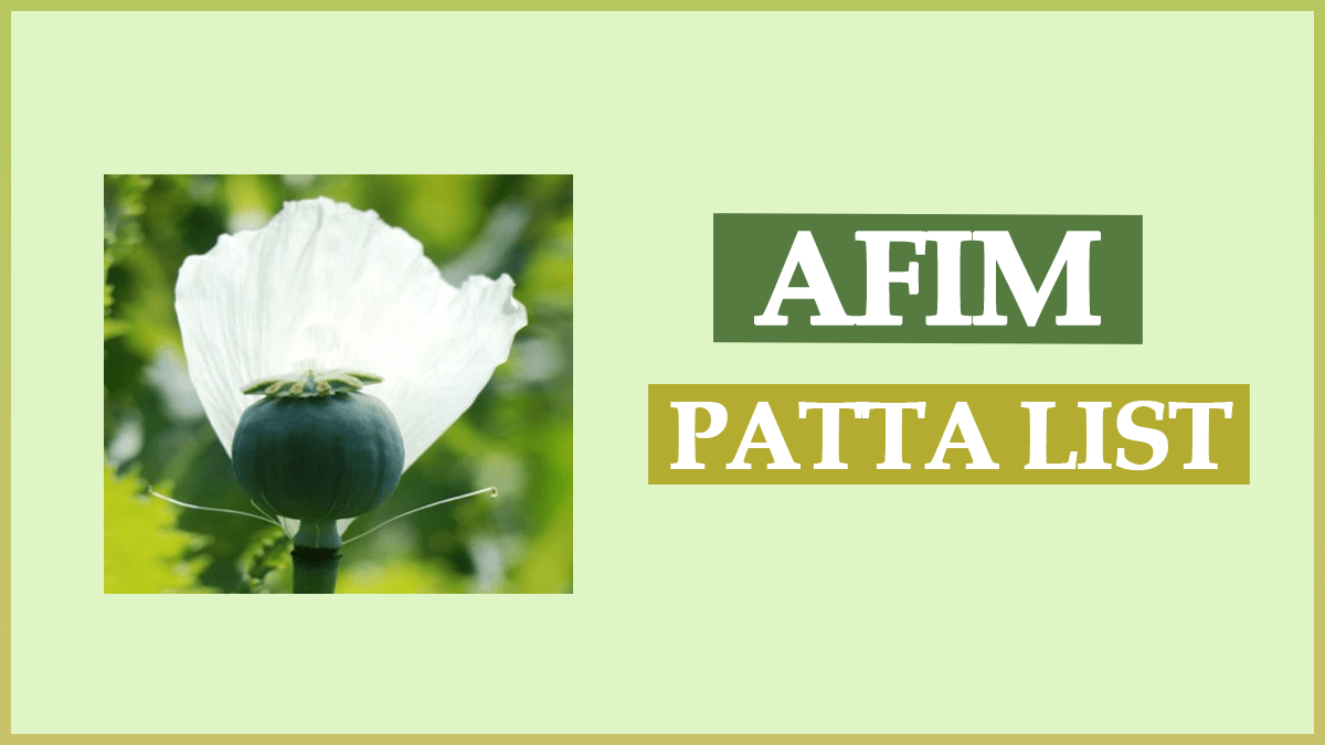 Afim Patta List 2023-24 – अफीम पट्टा लिस्ट