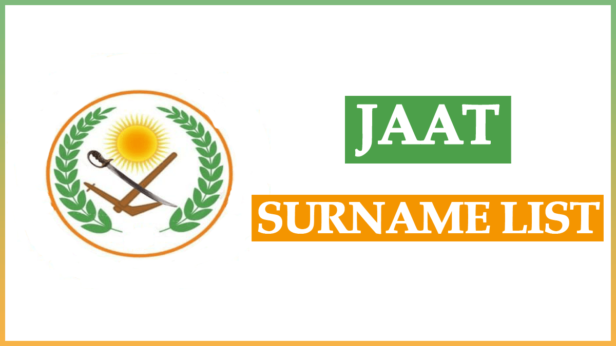 Jaat Surname List – जाट सरनेम लिस्ट