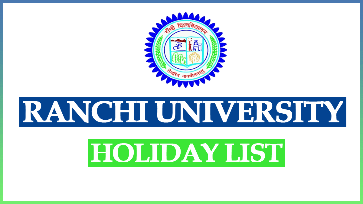 Ranchi University Holiday List 2023 PDF Download